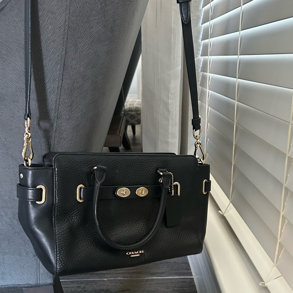 Coach Black Leather Satchel - Picture 2 of 10